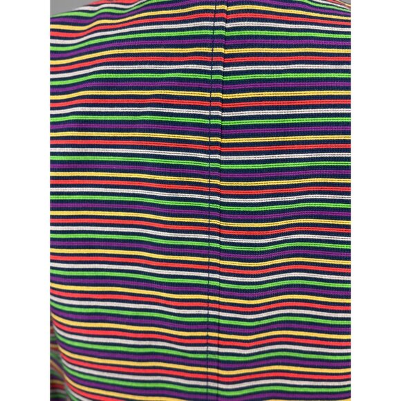 Talbots Multicolor Black Striped Blazer Jacket Womens Size 8 Retron Statement - Picture 6 of 10